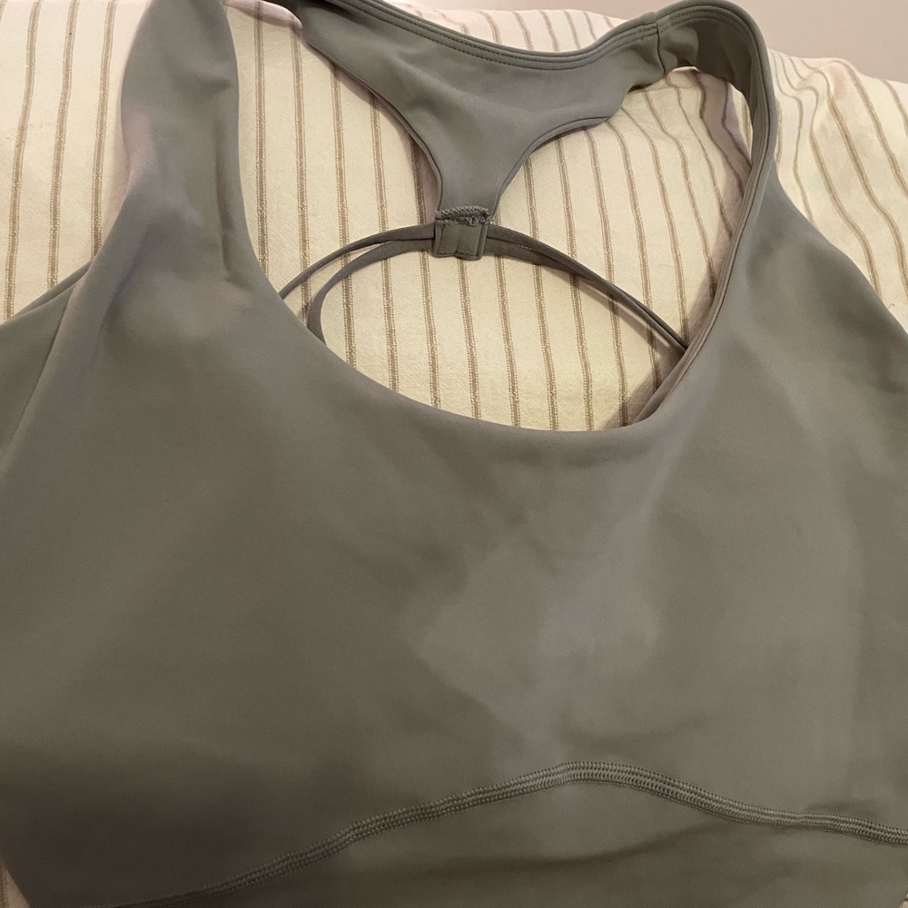 L*Space Active Sage Push It Top Scoop Neck strappy sports bra NWT. Size XL #72 - Picture 8 of 8